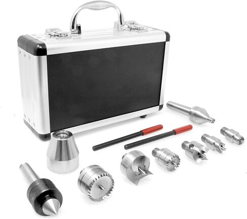 WEN LA0009 9-Piece MT2 Wood Lathe Drive and Live Center Kit with Aluminum Case in Kuwait