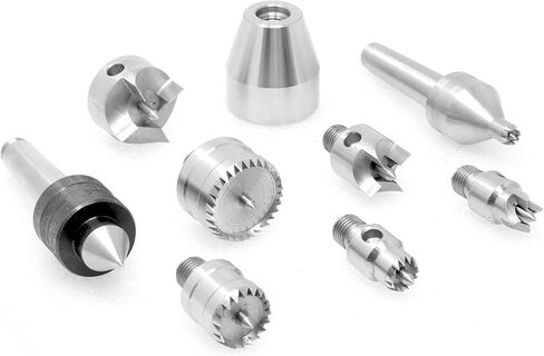 WEN LA0009 9-Piece MT2 Wood Lathe Drive and Live Center Kit with Aluminum Case in Kuwait