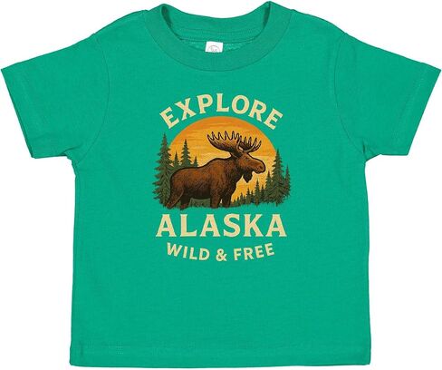inktastic Explore Alaska Moose Baby T-Shirt in Kuwait