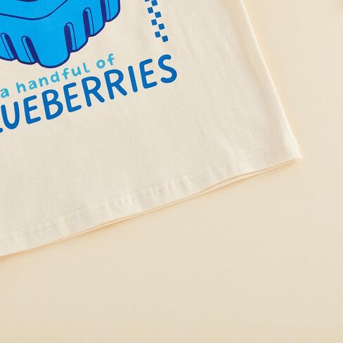 Toddler Girls Boys Tee Strawberry Print T-Shirt Kids Short Sleeve Fruit Vegetable Shirt Cute Summer Top Clothes (White, 4-5 Years) in Kuwait