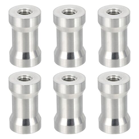 PATIKIL Camera Spigot Screws Converter 1/4" to 3/8" Female to Female, 3 Pack Tripod Screw Adapter Spigot Stud for Light Stand Hot Shoe Cold Shoe Adapter Ball Head Flash, Silver in Kuwait