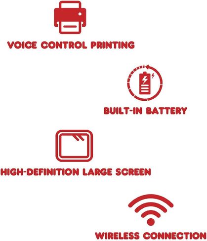 GOWENIC Intelligent Sticker Printer, AI Voice to Image Long Battery Life Thermal Sticker Maker with HD Display for Diaries Photos Home Study DIY Projects in Kuwait
