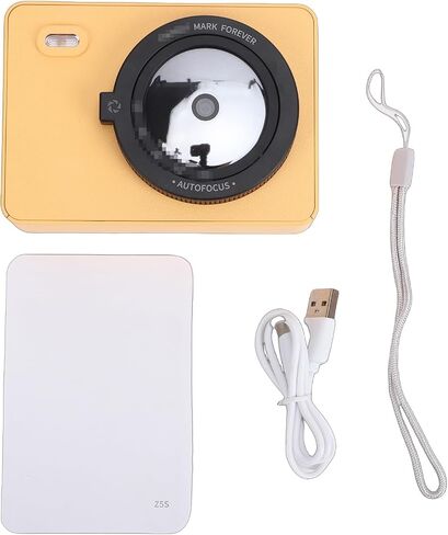 Portable Photo Printer, 271 Dpi Resolution 5 Filters LED Flash Mini Printer, Photo for Phones with 10 Sheets Paper for Travel Home Events (Yellow) in Kuwait