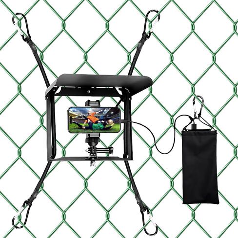 UBeesize Gamechanger Streaming Kit Fence Mount with Foldable Shade and Bag | Game Changer Mounting Kit Fit with iPhone, GoPro, Mevo Start, Phone Mount with 2 Bags for Baseball, Softball & Tennis in Kuwait