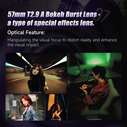 7artisans 57mm T2.9 Floral Bloom Explosive Bokeh Cine Lens (Purple) + Multi-Mount PL Adapter (PL-E/Z/RF/L) – Bundle for Creative Filmmaking & Photography in Kuwait