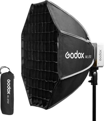 Godox ML-SF50 50cm/19.7'' Honeycomb Grid Octagon Softbox with Godox Mount for ML100Bi ML60IIBi ML60Bi ML60 ML30Bi ML30- Soft Light Effect, Suitable for Studio Photography in Kuwait