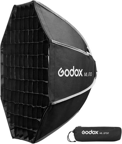 Godox ML-SF50 50cm/19.7'' Honeycomb Grid Octagon Softbox with Godox Mount for ML100Bi ML60IIBi ML60Bi ML60 ML30Bi ML30- Soft Light Effect, Suitable for Studio Photography in Kuwait