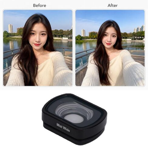 0.72x Wide Angle Lens for Pockets 4, Magnetic Optical Glass Camera Lens with HD Coating, Aluminum Alloy Design for Expanded Field View Landscape Portrait Photography in Kuwait