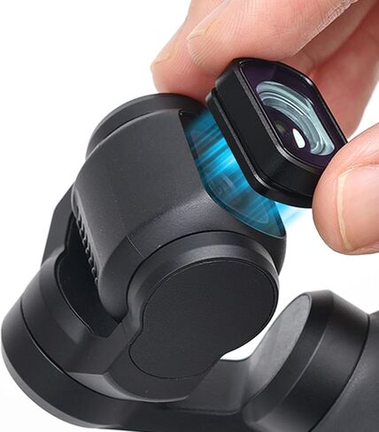 0.72x Wide Angle Lens for Pockets 4, Magnetic Optical Glass Camera Lens with HD Coating, Aluminum Alloy Design for Expanded Field View Landscape Portrait Photography in Kuwait
