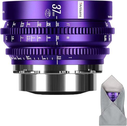 7artisans 37mm T2.9 Floral Bloom Explosive Bokeh Cine Lens (Purple) + Multi-Mount PL Adapter (PL-E/Z/RF/L) – Bundle for Creative Filmmaking & Photography in Kuwait