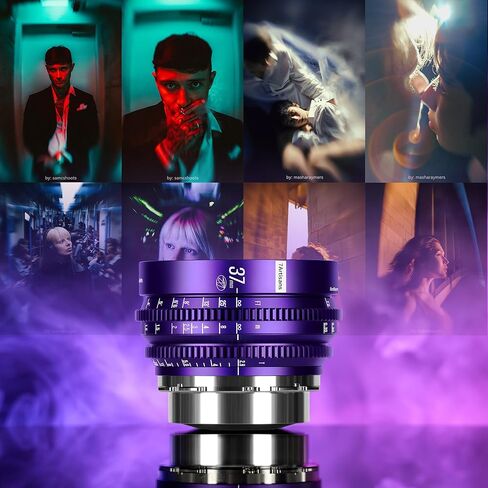 7artisans 37mm T2.9 Floral Bloom Explosive Bokeh Cine Lens (Purple) + Multi-Mount PL Adapter (PL-E/Z/RF/L) – Bundle for Creative Filmmaking & Photography in Kuwait