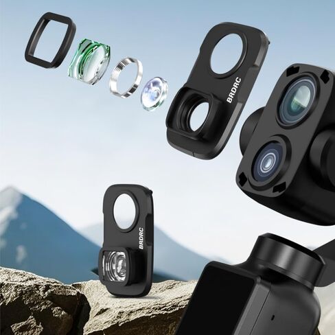 Wide-Angle Lens for DJI Osmo Pocket 4P,Optical Glass,108°FOV in Kuwait