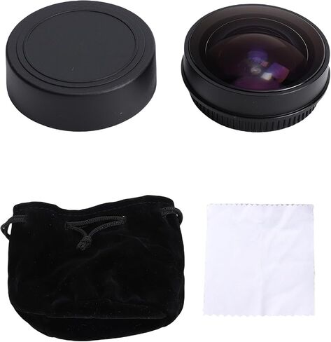Fabater Wide Angle Fisheye Lens 0.2X for Professional Photography, Strong Aluminum Alloy Construction, Fits 37mm Cameras, Great for Outdoor Scenes in Kuwait