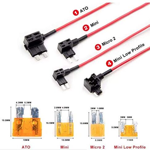 【HK6+8PCS Fuse】 VIOFO Type-C HK6 Acc Hardwire Cable for A329S Series / A119M Pro, Support Hybrid Parking Mode, Automatic Voltage Display, Low Power Consumption in Kuwait