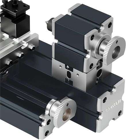 Enhanced Miniature Metal Lathe 50mm Center Electroplated Heighten Mini DIY Lathe for Processing Aluminum,Wood, Plastic Materials in Kuwait