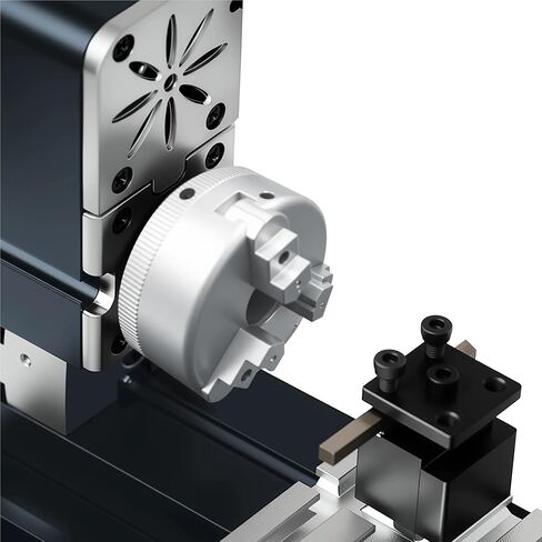 Enhanced Miniature Metal Lathe 50mm Center Electroplated Heighten Mini DIY Lathe for Processing Aluminum,Wood, Plastic Materials in Kuwait