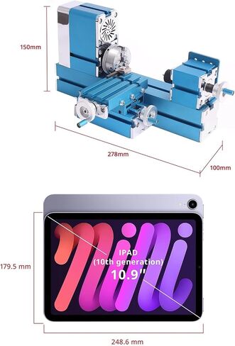 Mini Metal Lathe 36W CNC DIY Woodworking Lathe Machine 20000RPM Milling Bench Top Digital Lathe Education Modelmaking in Kuwait