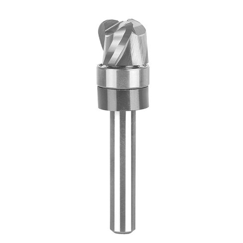 SpeTool Bowl and Tray Router Bit 1/4" Shank, 1/2" Dia 1/4" Radius 3/8" Height, 3-Flute Solid Carbide Pattern Flush Trim Router Bit, Round Nose for Wood Dish Bowl Carving in Kuwait