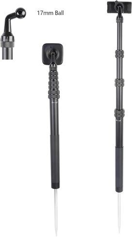 Ground Golf Monopod Phone Stand with Stainless Steel Spike | 46" Metal Extendable Pole, Phone Holder with Power Bank Straps, Golf Swing Video Recording for MagSafe & Smartphones in Kuwait