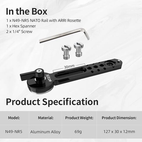 Nitze NATO Rail with ARRI Rosette (3"/76 mm) - N49-NR3 in Kuwait