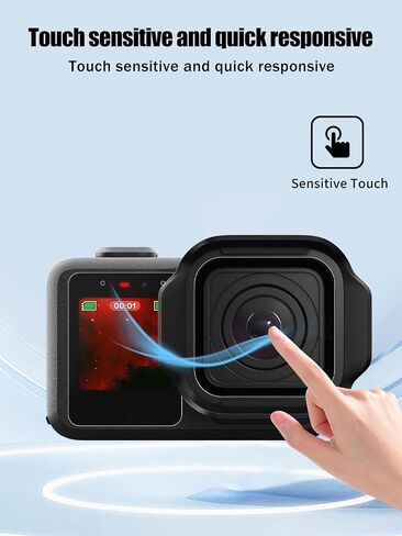 3-in-1 Screen Protector for GoPro Mission 1 Pro (3-Pack) | Front Screen Main Screen and Lens Film 9H Tempered Glass Anti-Scratch Anti-Fingerprint HD Clear in Kuwait