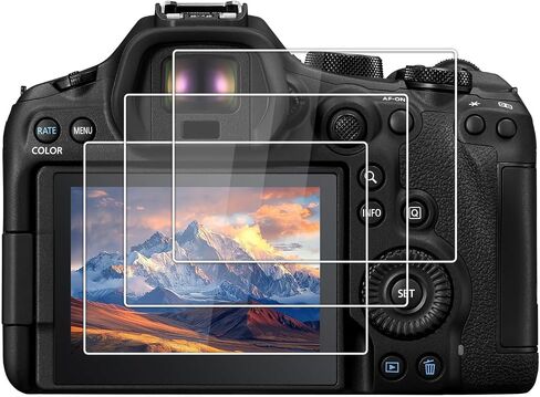 kinokoo Screen Protector for Canon EOS 6D Camera, 0.25mm 9H Hardness EOS 6D Tempered Glass Film - Bubble-free/Anti-scratch(2 packs) in Kuwait