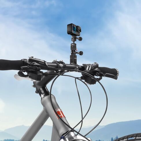 HSU 360° Rotation Camera Mount, Aluminum Vertical Bracket Tripod Adapter | Compatible with GoPro Hero 13/12/11/10/9/8/7/6/5 AKASO Campark DJI Osmo Action 6/5 Pro/4/3 and Other Action Cameras in Kuwait