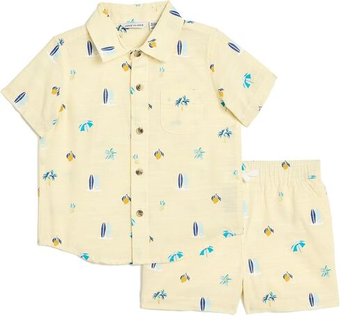 Janie and Jack Men's Lemon Icon Cabana Set (Infant) in Kuwait