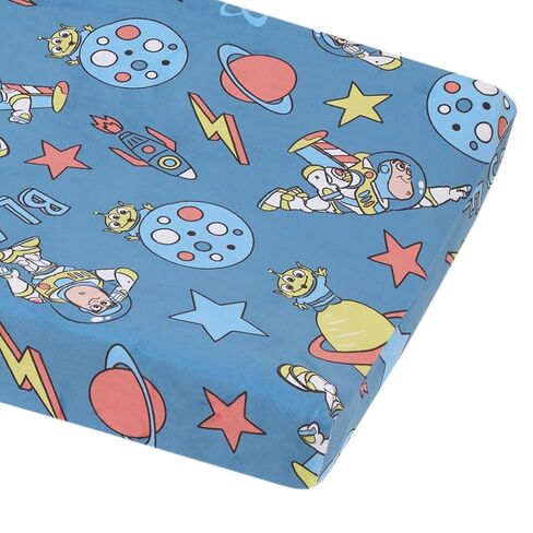 Disney Toy Story Buzz Lightyear Blue and Orange Blast-Off Contoured Changing Pad Cover in Kuwait