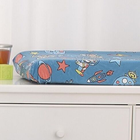 Disney Toy Story Buzz Lightyear Blue and Orange Blast-Off Contoured Changing Pad Cover in Kuwait