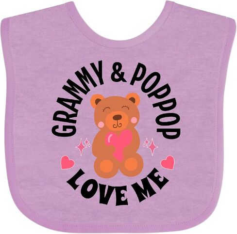 Grammy and PopPop Love Me Bear Baby Bib in Kuwait