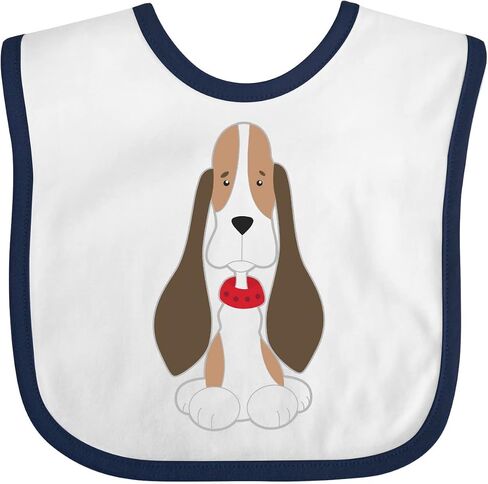 Basset Hound with Floppy Ears Baby Bib in Kuwait