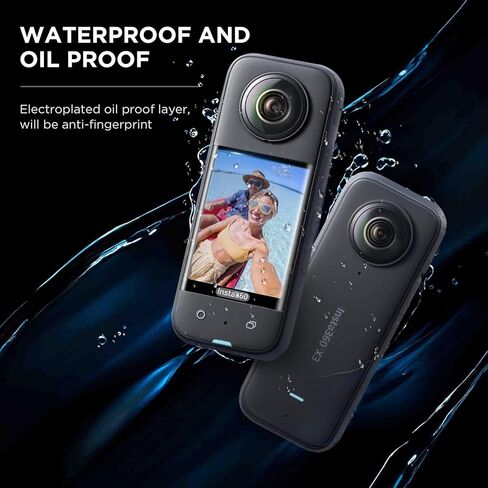 CYNOVA Insta 360 X3 Screen Tempered Film Set, Screen Protector for Insta 360 X3 Accessories LCD Tempered Glass 9H Hardness in Kuwait