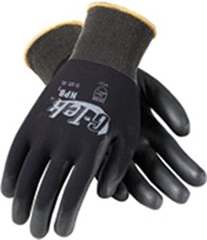 G-Tek 33-325/L, Heavy Weight Seamless Knit Nylon Glove with Premium Thick Polyurethane Coated Flat Grip on Palm & Fingers in Kuwait