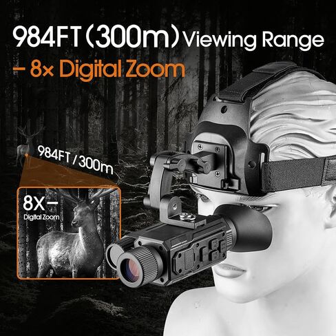 Head-Mounted Night Vision Monocular Digital Infrared Monocular for Camping Hunting in Saudi Arabia