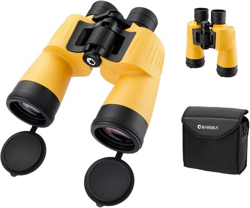 Barska Floatmaster 7x50 Marine Binoculars – Floating, Waterproof, Fogproof, Rubber Armored Boating Binoculars with BAK-4 Prisms & Multi-Coated Optics in Kuwait