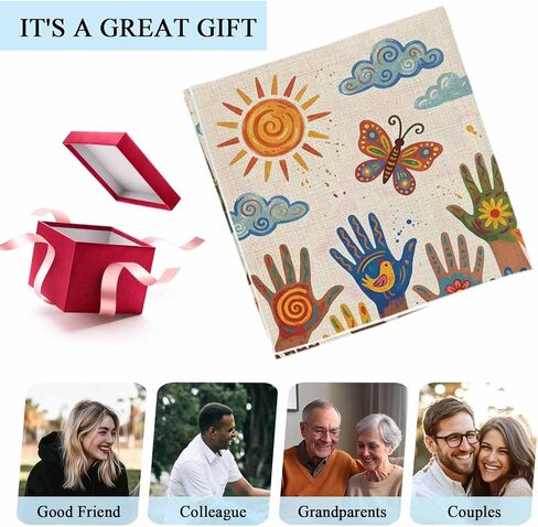 Children's Day Magnetic Fluorescent Light Covers for Ceiling Lights 2x4 Ft,Cartoon Handprint Butterfly Retro Beige Office Classroom Kitchen Drop Ceiling Light Covers Filters Shade Panel 3 Packs in Kuwait