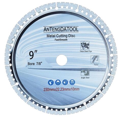 10 Inch Metal Cutting Diamond Blade - 250mm Cut Off Wheel for Cast Iron Rebar Carbide Stainless Steel, Pack of 2(for 1"-5/8" Arbor) in Saudi Arabia