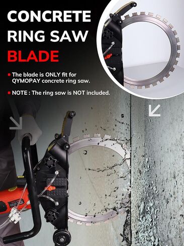 16in Concrete Circular Saw Blade, Ring-Shaped Concrete Cutting Machine Accessory, Suitable for Wood, Bricks, Aluminum, and Reinforcing Bars in Kuwait