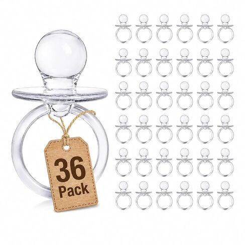 Baby Pacifier 2.5" Baby Shower Favors Decoration (Clear, 36 Count) in Kuwait