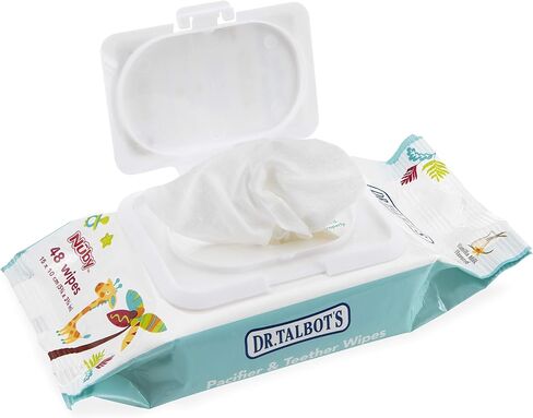 Dr. Talbot's Pacifier & Teether Wipes Naturally Inspired with Citroganix, Vanilla Milk (Pack of 4, 192 Count) in Kuwait