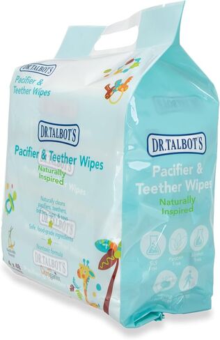 Dr. Talbot's Pacifier & Teether Wipes Naturally Inspired with Citroganix, Vanilla Milk (Pack of 4, 192 Count) in Kuwait
