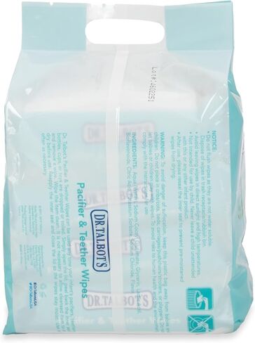 Dr. Talbot's Pacifier & Teether Wipes Naturally Inspired with Citroganix, Vanilla Milk (Pack of 4, 192 Count) in Kuwait