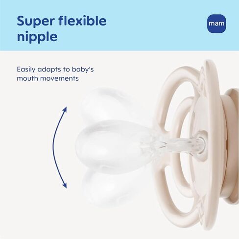 MAM Perfect Baby Premium Pacifier 6-16 Months, Extra Thin Nipple, 2 Pack in Kuwait