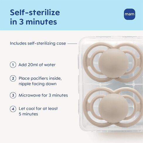 MAM Perfect Baby Premium Pacifier 6-16 Months, Extra Thin Nipple, 2 Pack in Kuwait