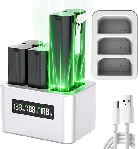 Replacement Battery Pack for Ring Doorbell,6040mAh High Capacity Rechargeable Battery with LED Display Charger,Compatible with Ring Video Doorbell 2/3/3 Plus/4,Spotlight Cam,Stick Up & Peephole Cam in Saudi Arabia