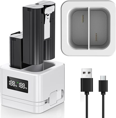 Replacement Battery Pack for Ring Doorbell,6040mAh High Capacity Rechargeable Battery with LED Display Charger,Compatible with Ring Video Doorbell 2/3/3 Plus/4,Spotlight Cam,Stick Up & Peephole Cam in Saudi Arabia