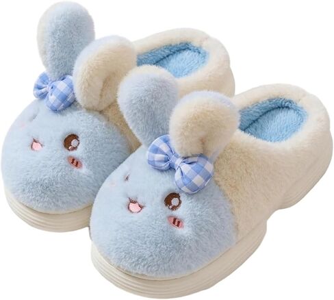 Fuzzy Bunny Slippers for Women Fluffy Fur Skin Friendly Thick Sole Cute Casual College Trendy Indoor Outdoor Comfortable Kawaii Cozy Warm Holiday Gift Soft Plush Cloud Like in Saudi Arabia