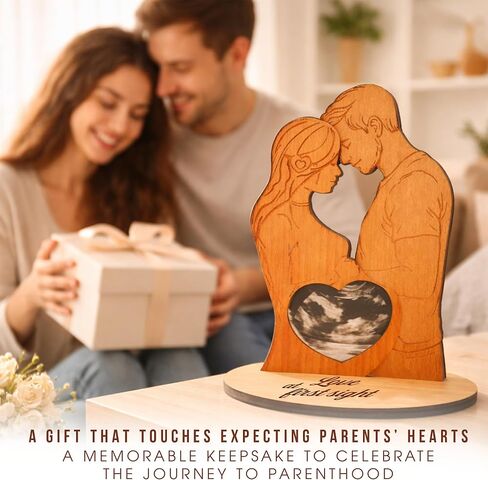Love at First Sight Sonogram Picture Frame, Sonogram Photo Frame - Mothers Day Gifts for Expecting Moms | Pregnant Wife Gift From Husband | Gifts for Pregnant Women Mom to be in Kuwait