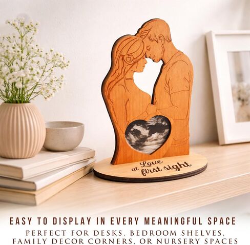 Love at First Sight Sonogram Picture Frame, Sonogram Photo Frame - Mothers Day Gifts for Expecting Moms | Pregnant Wife Gift From Husband | Gifts for Pregnant Women Mom to be in Kuwait